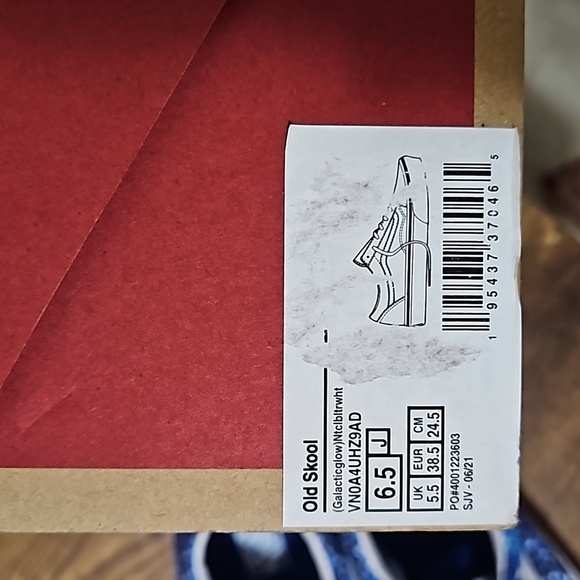 Vans Old Skool Galactic Glow Blue Skate Shoes Size Y6.5 W8 - Picture 8 of 11